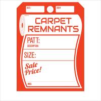 Carpet Remnant Tag - Bold Red Version