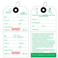 Golf Baggage Claim Check Tags