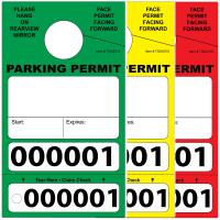 Paper Parking Permit Hang Tags - Available In Different Colors