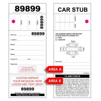 4 Part Valet Parking Ticket