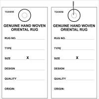 Genuine Hand Woven Oriental Rug Tags