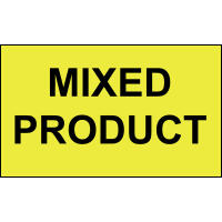 "MIXED PRODUCT" Label