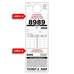 4 Part Valet Parking Ticket